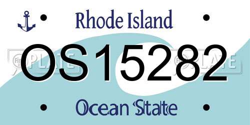 OS15282 Rhode Island License Plate