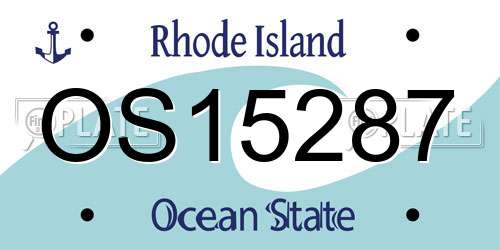 OS15287 Rhode Island License Plate