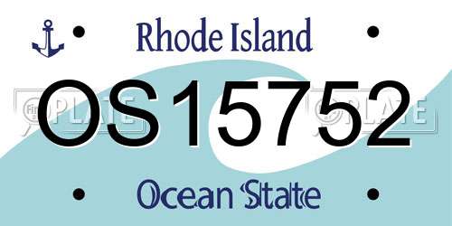 OS15752 Rhode Island License Plate