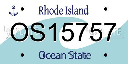 OS15757 Rhode Island License Plate