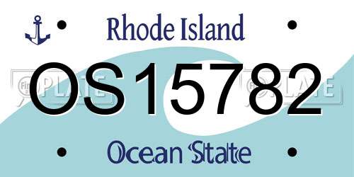 OS15782 Rhode Island License Plate