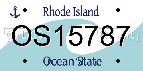 OS15787 Rhode Island License Plate