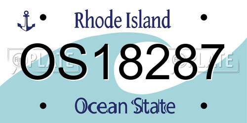 OS18287 Rhode Island License Plate