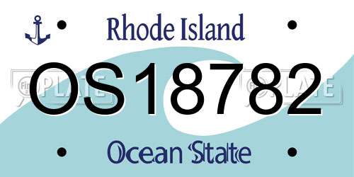 OS18782 Rhode Island License Plate