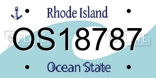 OS18787 Rhode Island License Plate
