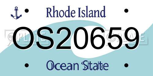 OS20659 Rhode Island License Plate