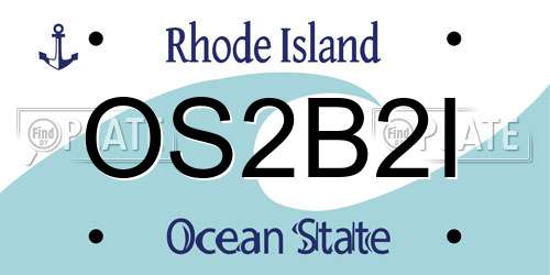 OS2B2I Rhode Island License Plate
