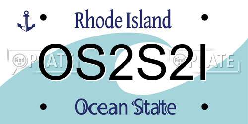 OS2S2I Rhode Island License Plate