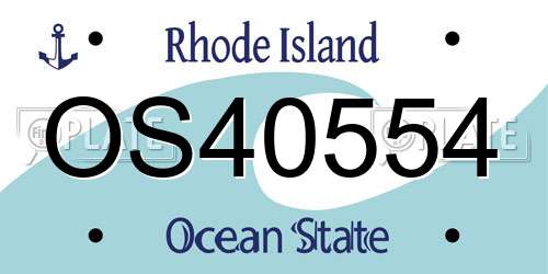 OS40554 Rhode Island License Plate