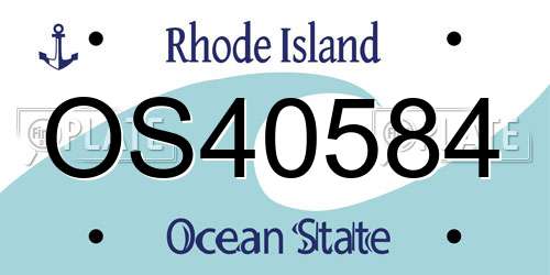 OS40584 Rhode Island License Plate