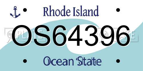 OS64396 Rhode Island License Plate