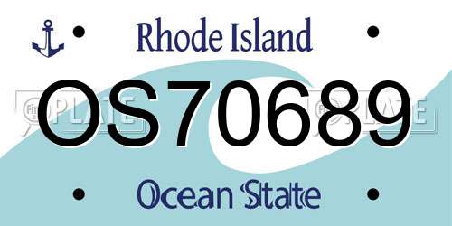 OS70689 Rhode Island License Plate