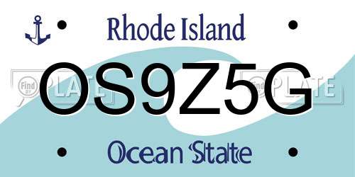 OS9Z5G Rhode Island License Plate