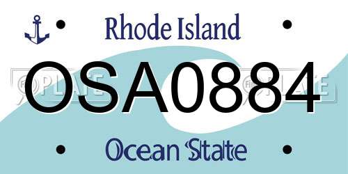 OSA0884 Rhode Island License Plate
