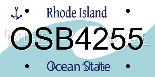 OSB4255 Rhode Island License Plate