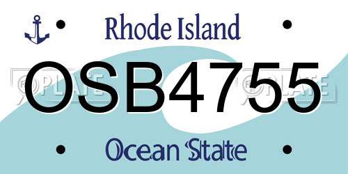 OSB4755 Rhode Island License Plate