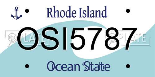 OSI5787 Rhode Island License Plate