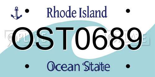 OST0689 Rhode Island License Plate