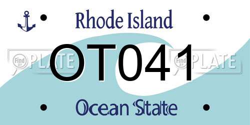 OT041 Rhode Island License Plate