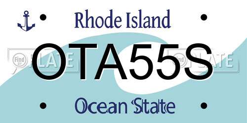 OTA55S Rhode Island License Plate