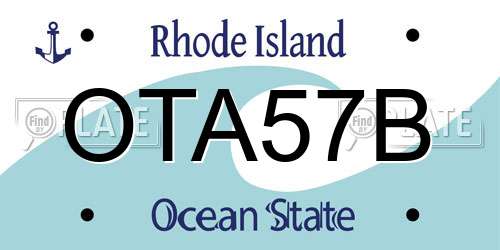 OTA57B Rhode Island License Plate