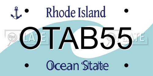 OTAB55 Rhode Island License Plate