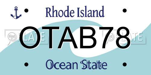 OTAB78 Rhode Island License Plate