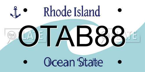 OTAB88 Rhode Island License Plate