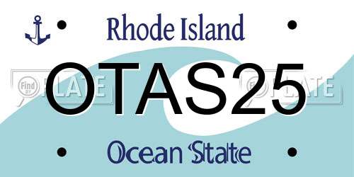 OTAS25 Rhode Island License Plate