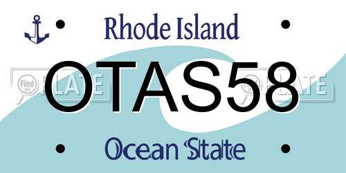 OTAS58 Rhode Island License Plate