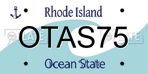 OTAS75 Rhode Island License Plate