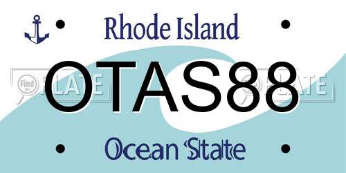 OTAS88 Rhode Island License Plate