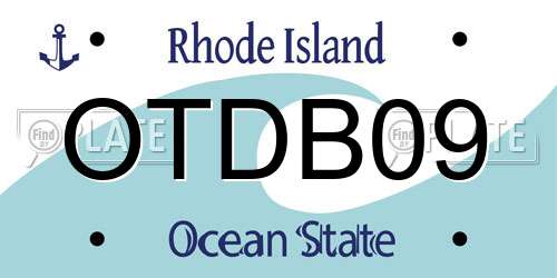 OTDB09 Rhode Island License Plate