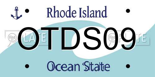 OTDS09 Rhode Island License Plate