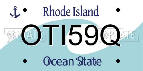 OTI59Q Rhode Island License Plate