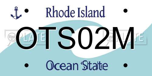 OTS02M Rhode Island License Plate