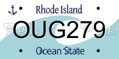 OUG279 Rhode Island License Plate