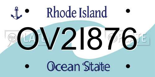 OV2I876 Rhode Island License Plate