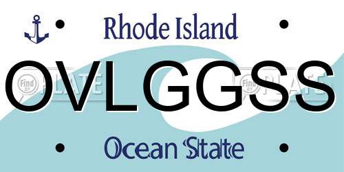OVLGGSS Rhode Island License Plate
