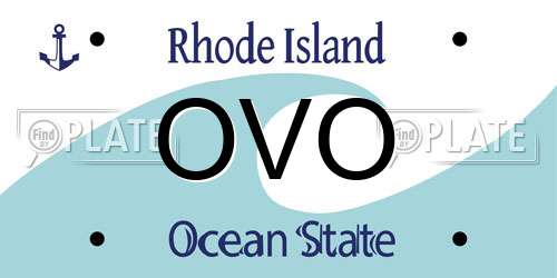 OVO Rhode Island License Plate