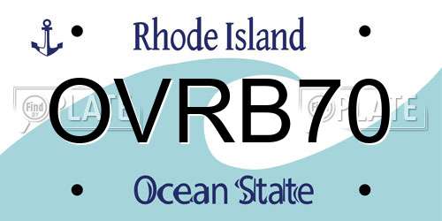 OVRB70 Rhode Island License Plate