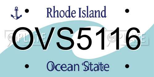 OVS5116 Rhode Island License Plate
