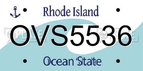 OVS5536 Rhode Island License Plate