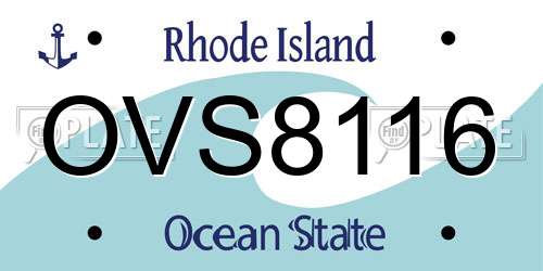OVS8116 Rhode Island License Plate