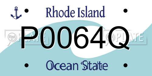 P0064Q Rhode Island License Plate