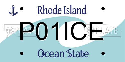 P01ICE Rhode Island License Plate