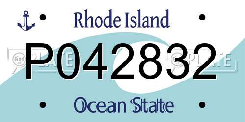P042832 Rhode Island License Plate