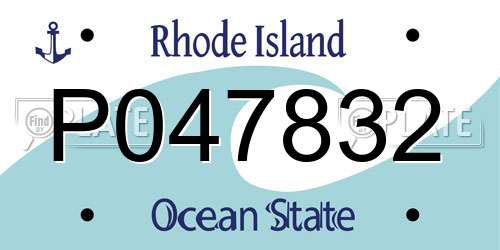 P047832 Rhode Island License Plate