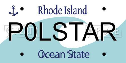 P0LSTAR Rhode Island License Plate