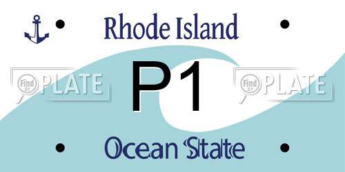 P1 Rhode Island License Plate